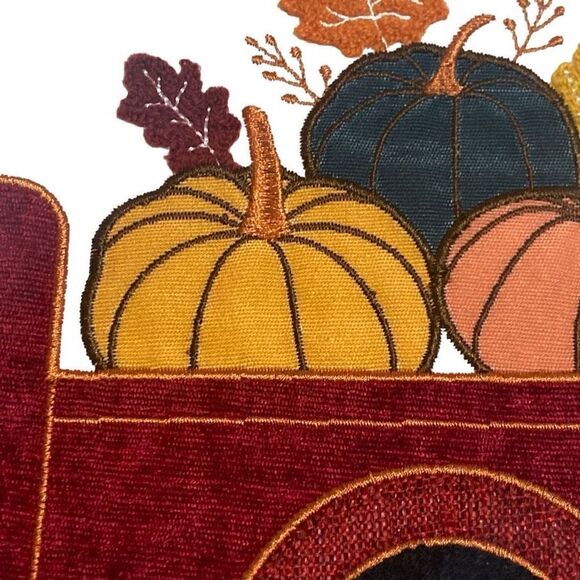 Autumn Air Fall Harvest Thankful Truck Pumpkins Table Runner NWT 13 x 72 inches - Picture 2 of 9
